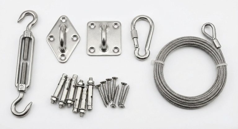 Sunshade sail installation kit